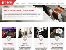 Tablet Screenshot of jensen-transformers.com